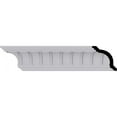 thumbnail image 1 of 3 1/2"H x 3 1/2"P x 4 3/4"F x 94 1/2"L, (1 5/8" Repeat), Cove Dentil Crown Moulding, 1 of 14