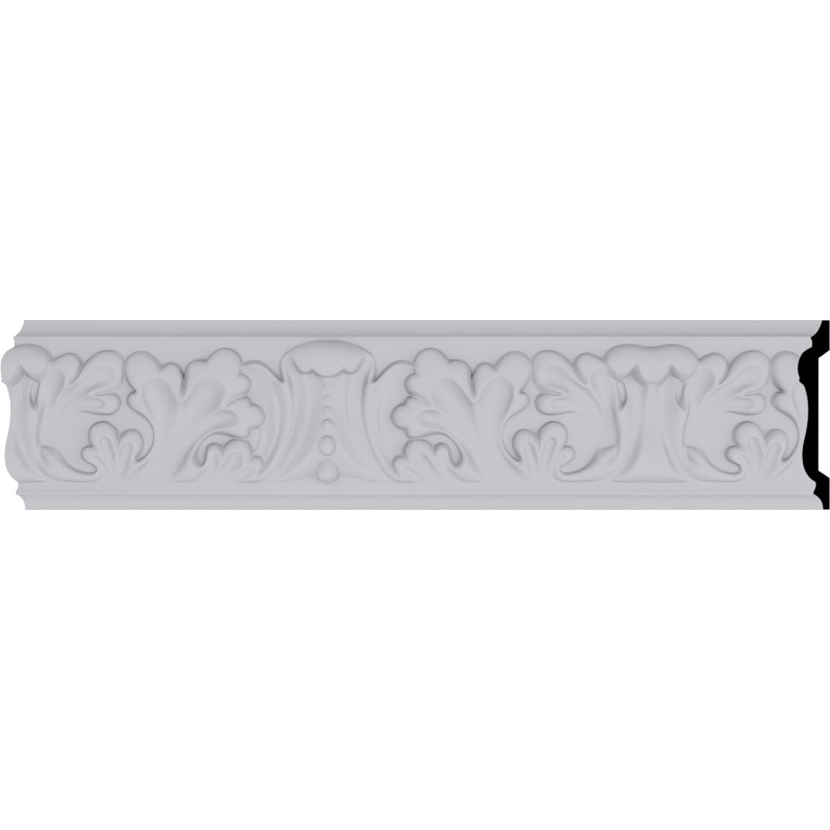 White Polyurethane Benson Acanthus Leaf Crown Moulding