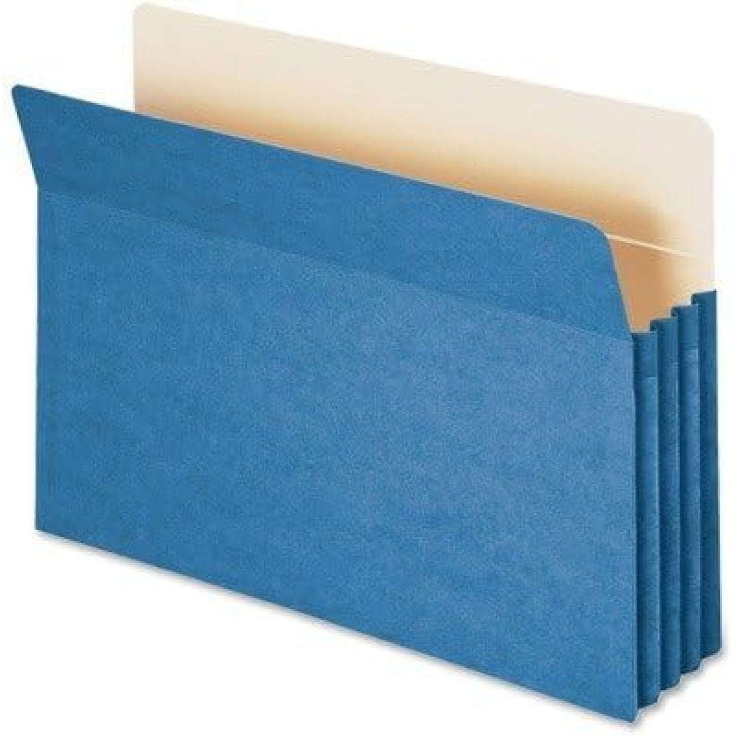 3 1/2 Inch Accordion Expansion Colored File Pocket, Straight Tab, Legal, Blue