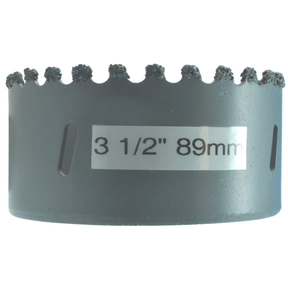 3 1/2 Inch Carbide Hole Saw Bit Concrete Hole Saw 89mm Carbide Hole Cutter Drill Stucco Brick Fiberglass Reinforced Plaster And Ceramic Tile Saw Through Drywall And Cement Block For Recessed Lighting