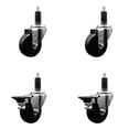 thumbnail image 1 of 3-1/2 Inch Phenolic Wheel Swivel 1-1/8 Inch Expanding Stem Caster Set 2 Brakes, 1 of 2