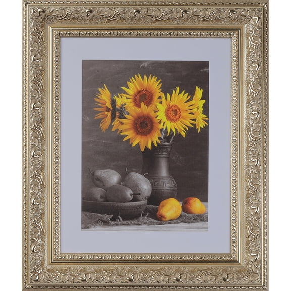 3 1/2" Polystyrene Classic Ornate Picture Frame by WholesaleArtsFrames-com 10x20 3348 Series - Silver - Made In USA