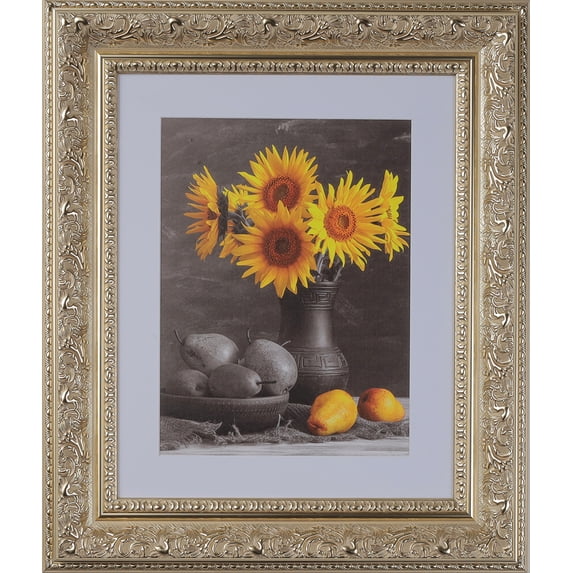 3 1/2" Polystyrene Classic Ornate Picture Frame by WholesaleArtsFrames-com 14x20 3348 Series - Silver - Made In USA