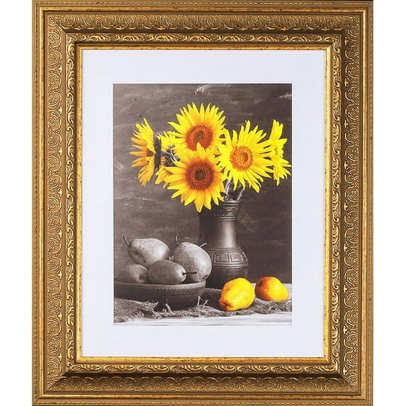 3-1/2" Polystyrene Classic Picture Frame 12x24 Gold by WholesaleArtsFrames-com 104 Series Made In USA