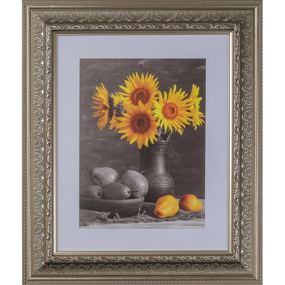 3-1/2" Polystyrene Classic Picture Frame 16x22 Silver by WholesaleArtsFrames-com 104 Series Made In USA