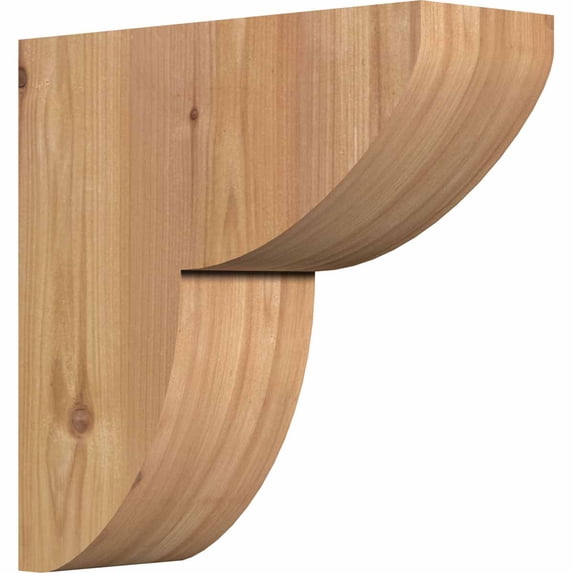 3 1/2"W x 10"D x 10"H Crestline Smooth Corbel, Western Red Cedar