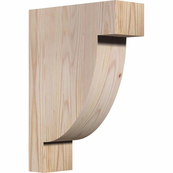 3 1/2"W x 10"D x 14"H Alpine Smooth Corbel, Douglas Fir
