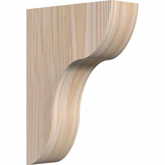 3 1/2"W x 10"D x 14"H Carmel Smooth Corbel, Douglas Fir