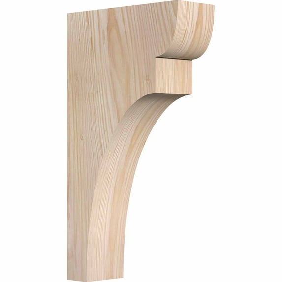 3 1/2"W x 10"D x 18"H Yorktown Smooth Corbel, Douglas Fir