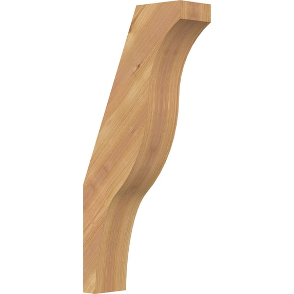 3 1/2"W x 10"D x 22"H Funston Smooth Knee Brace, Western Red Cedar