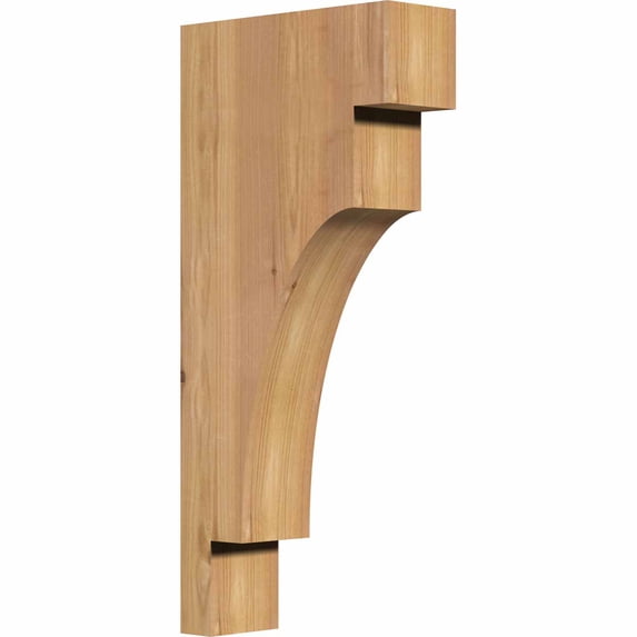 3 1/2"W x 10"D x 22"H Mediterranean Smooth Corbel, Western Red Cedar