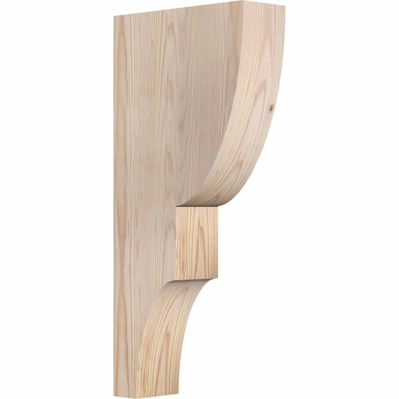 3 1/2"W x 10"D x 22"H Ridgewood Smooth Corbel, Douglas Fir