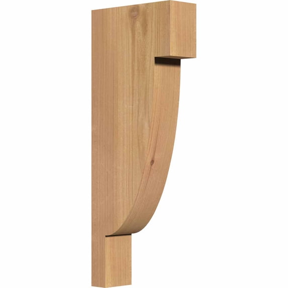 3 1/2"W x 10"D x 26"H Alpine Smooth Corbel, Western Red Cedar
