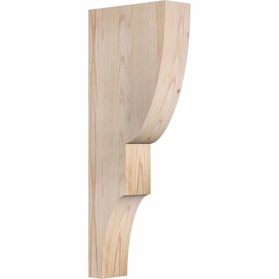 3 1/2"W x 10"D x 26"H Ridgewood Smooth Corbel, Douglas Fir