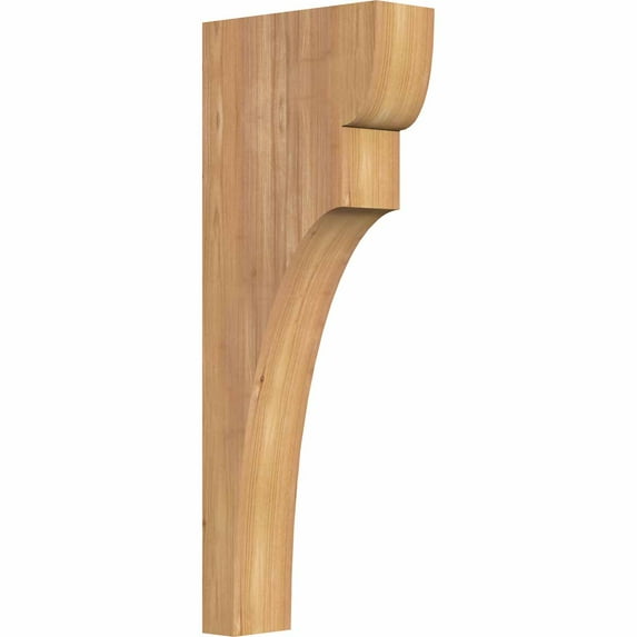 3 1/2"W x 10"D x 26"H Yorktown Smooth Corbel, Western Red Cedar