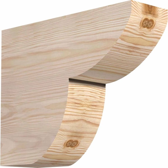 3 1/2"W x 10"H x 12"L Crestline Smooth Rafter Tail, Douglas Fir