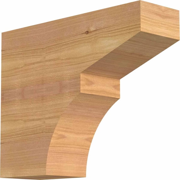 3 1/2"W x 10"H x 12"L Monterey Smooth Rafter Tail, Western Red Cedar