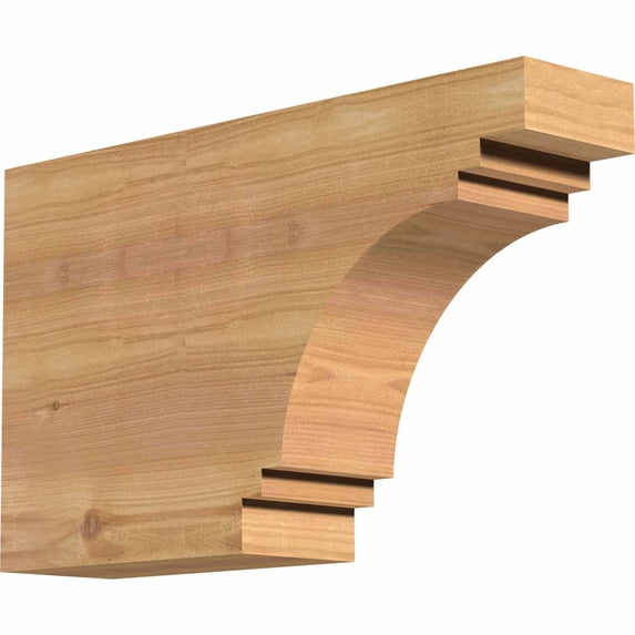 3 1/2"W x 10"H x 16"L Pescadero Smooth Rafter Tail, Western Red Cedar