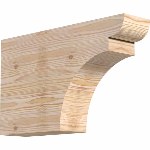3 1/2"W x 10"H x 16"L Yorktown Smooth Rafter Tail, Douglas Fir