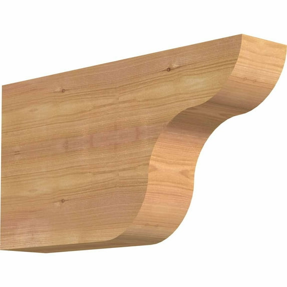 3 1/2"W x 10"H x 18"L Carmel Smooth Rafter Tail, Western Red Cedar