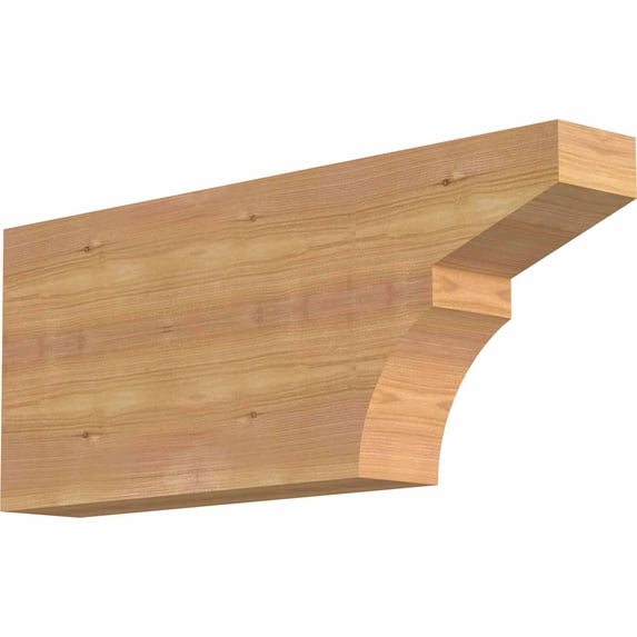 3 1/2"W x 10"H x 24"L Monterey Smooth Rafter Tail, Western Red Cedar