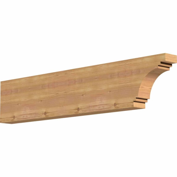 3 1/2"W x 10"H x 48"L Pescadero Smooth Rafter Tail, Western Red Cedar
