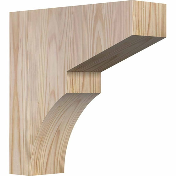 3 1/2"W x 12"D x 12"H Monterey Smooth Corbel, Douglas Fir