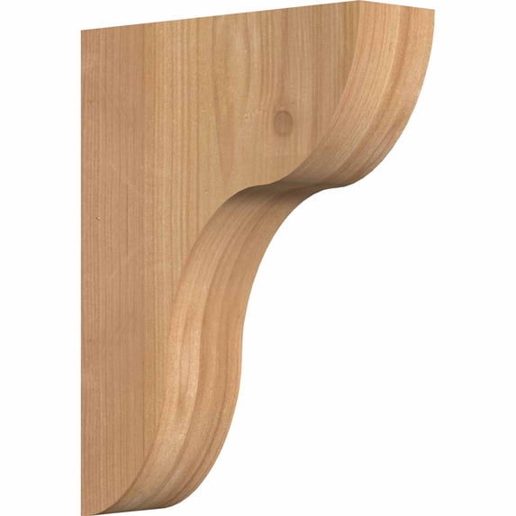 3 1/2"W x 12"D x 16"H Carmel Smooth Corbel, Western Red Cedar