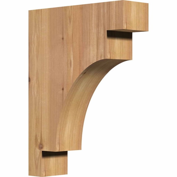 3 1/2"W x 12"D x 16"H Mediterranean Smooth Corbel, Western Red Cedar