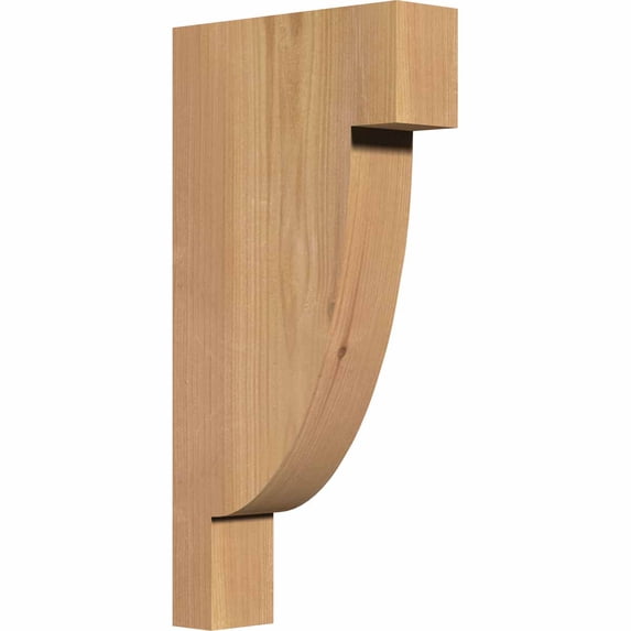 3 1/2"W x 12"D x 24"H Alpine Smooth Corbel, Western Red Cedar