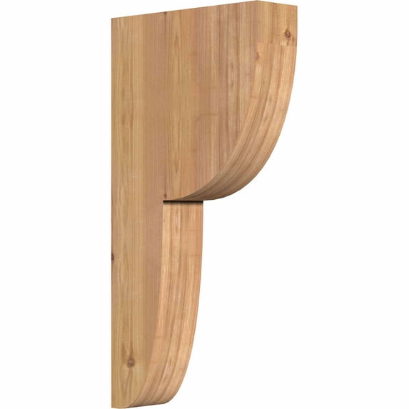 3 1/2"W x 12"D x 24"H Crestline Smooth Corbel, Western Red Cedar