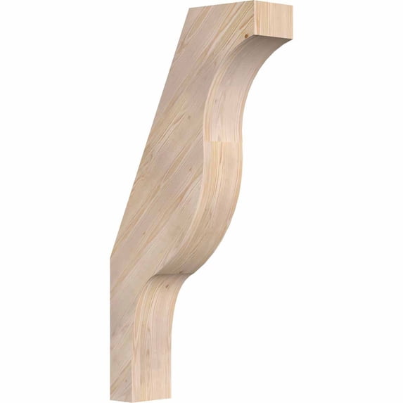 3 1/2"W x 12"D x 24"H Funston Smooth Knee Brace, Douglas Fir