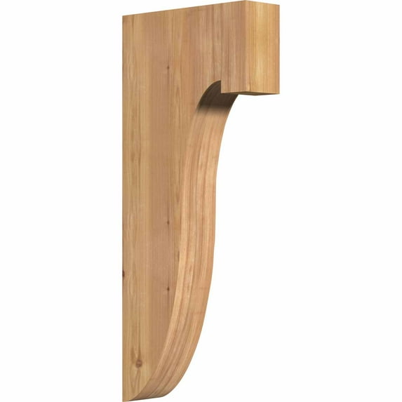 3 1/2"W x 12"D x 28"H Del Monte Smooth Corbel, Western Red Cedar