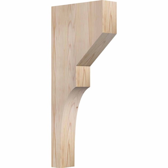 3 1/2"W x 12"D x 28"H Monterey Smooth Corbel, Douglas Fir