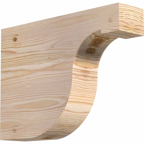 3 1/2"W x 12"H x 16"L Del Monte Smooth Rafter Tail, Douglas Fir