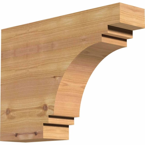3 1/2"W x 12"H x 16"L Pescadero Smooth Rafter Tail, Western Red Cedar