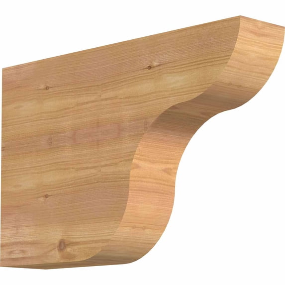 3 1/2"W x 12"H x 18"L Carmel Smooth Rafter Tail, Western Red Cedar