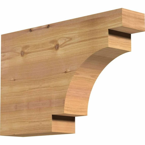 3 1/2"W x 12"H x 18"L Mediterranean Smooth Rafter Tail, Western Red Cedar