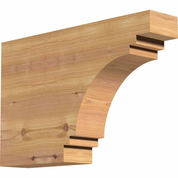 3 1/2"W x 12"H x 18"L Pescadero Smooth Rafter Tail, Western Red Cedar