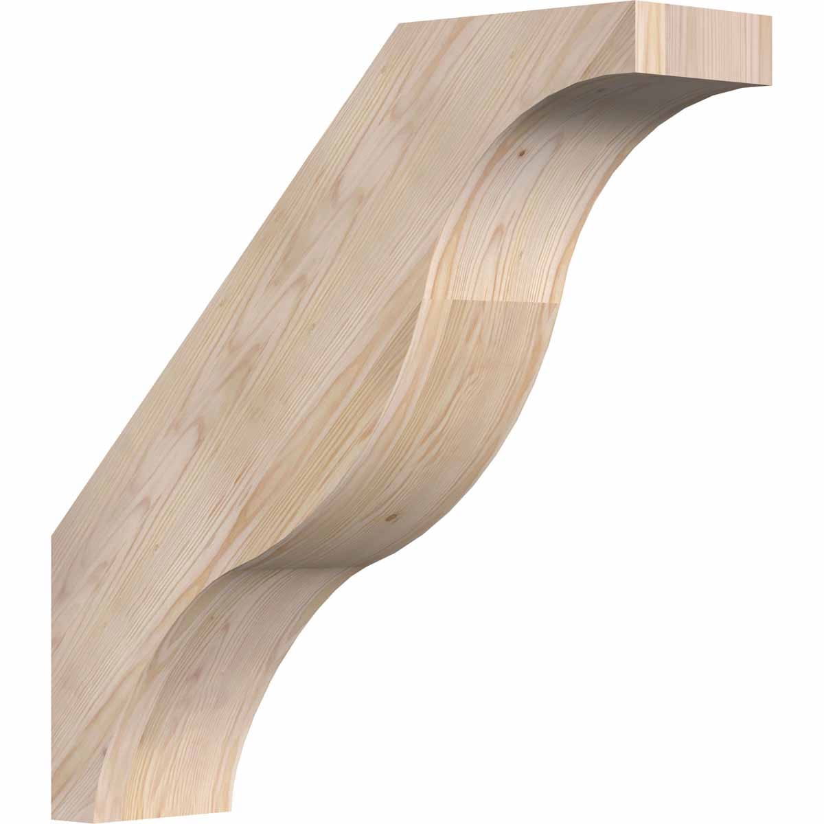 14" Smooth Douglas Fir Wood Corbel Brace