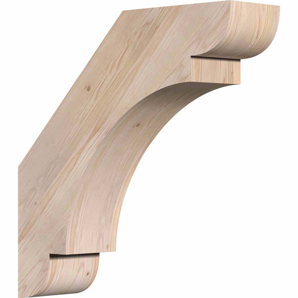 14" Smooth Douglas Fir Wood Corbel Brace