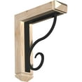 thumbnail image 1 of 3 1/2"W x 14"D x 16"H Ashford Arts & Crafts Ironcrest Smooth Bracket, Douglas Fir (1 1/2"W x 10"D x 12"H Iron Bracket), 1 of 5