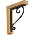thumbnail image 1 of 3 1/2"W x 16"D x 19"H Edwards Traditional Ironcrest Smooth Bracket, Western Red Cedar (1 1/2"W x 12"D x 15"H Iron Bracket), 1 of 5