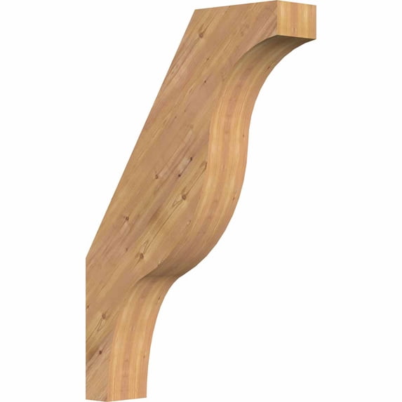 3 1/2"W x 16"D x 24"H Funston Smooth Knee Brace, Western Red Cedar