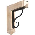thumbnail image 1 of 3 1/2"W x 18"D x 20"H Ashford Arts & Crafts Ironcrest Smooth Bracket, Douglas Fir (1 1/2"W x 10"D x 12"H Iron Bracket), 1 of 5