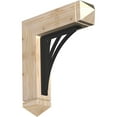 thumbnail image 1 of 3 1/2"W x 18"D x 20"H Nevio Arts & Crafts Ironcrest Smooth Bracket, Douglas Fir (1 1/2"W x 10"D x 12"H Iron Bracket), 1 of 5