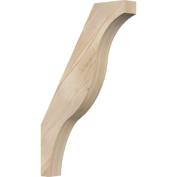 3 1/2"W x 22"D x 34"H Funston Smooth Knee Brace, Douglas Fir