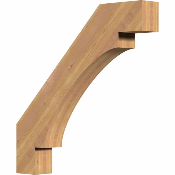 3 1/2"W x 24"D x 24"H Merced Smooth Brace, Western Red Cedar