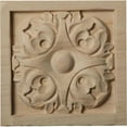 thumbnail image 1 of 3 1/2"W x 3 1/2"H x 3/4"P Medium Leaf Square Rosette, Maple, 1 of 16