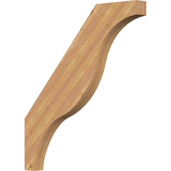 3 1/2"W x 36"D x 40"H Funston Smooth Knee Brace, Western Red Cedar